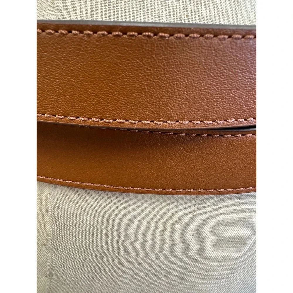 Lauren Ralph Lauren Leather Solid Brown Double Wrap Stacked Belt Size XL New NWT